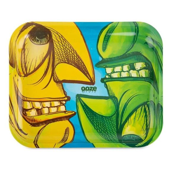 ooze Other - OOZE Branded Metal Tray Face Off Medium tray 10"x7.75" Yellow Green